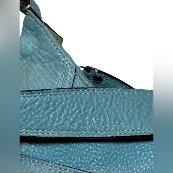 Coach Blue Hobo Bag with Sleek Crescent Shape - Picture 9 of 16